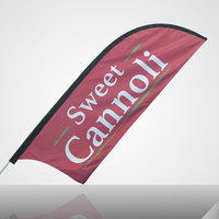 Promotion : Bannières publicitaires extérieures personnalisées, type Bali Bow Sail, Swooper, Teardrop, Feather Flag, drapeaux de plage en polyester