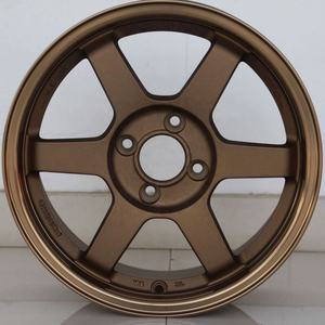 สำหรับรังสี <span class=keywords><strong>TE37</strong></span>ล้อแม็กสำหรับรถยนต์นั่งขนาด15นิ้วขอบล้ออัลลอยสำหรับรถแข่งโวลค์สีบรอนซ์ <span class=keywords><strong>TE37</strong></span><span class=keywords><strong>สี</strong></span>บรอนซ์ขนาด4*100 - Product Image 4