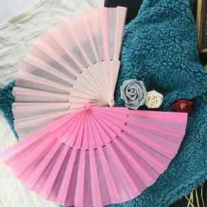 Abanico Plegable Clásico de Plástico Plano de Color Sólido para Damas, Abanico Plegable para Baile de Verano - Product Image 4