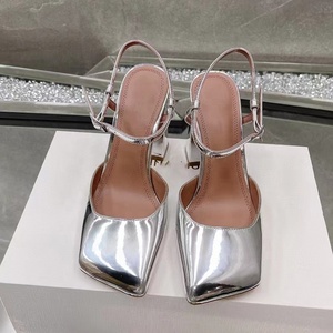 Large Size 45 Women Square Toe Rhinestone Mary Jane Sandals Candy Colors Party Chunky High Heels Wide Fit Satin <b>Shoes</b> - Product Image 3