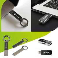 Clé USB Flash Drive en Métal Personnalisable Promotionnelle, Disque Mémoire 32 Go 64 Go 128 Go