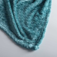 Grande couverture moelleuse en flanelle vert turquoise, super douce, pour l'hiver, couverture chauffante pour patients