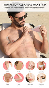 In stock Waxkiss Aloe Hair Removal Cold Wax Strips <b>Kit</b> Wholesale Depilatory Wax Strip for Bikini Lines Legs Hair Removal - Product Image 2