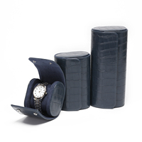 Vente en gros de boîtes à montres de luxe en cuir à motif crocodile, 1, 2 ou 3 emplacements, logo personnalisé, boîte de rangement pour voyage, emballage pour montres