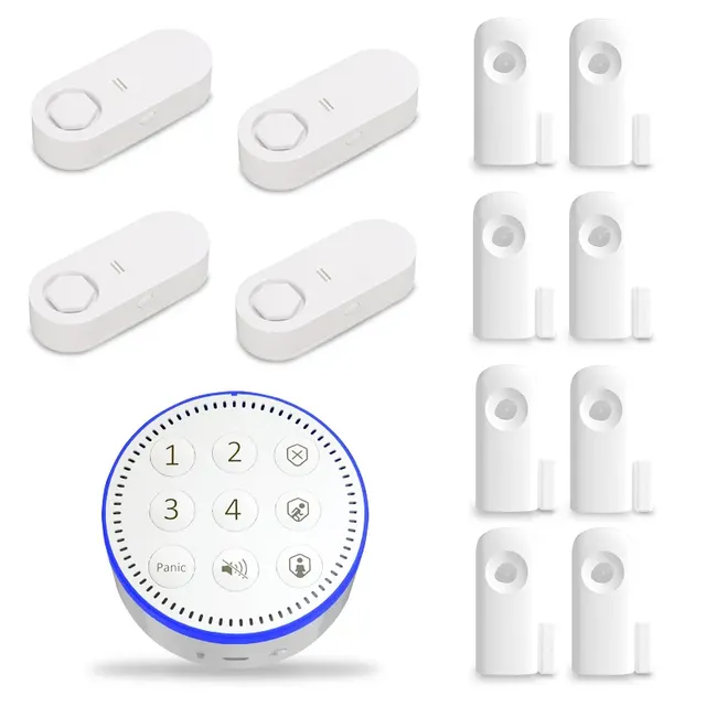 AGSHOME DP-W2F 2024 Smart Home Video Keyboard Security System with Alexa & Tuya App WiFi/GSM/IP/TCP/GPRS Automation DIY Kit