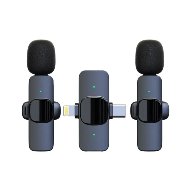 Wireless Lavalier Microphone Three Channel Clear Sound Recording Tool With Strong Signal for Indoor Outdoor Video Use