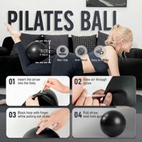 Ensemble de Pilates professionnel et écologique pour l'entraînement à domicile avec ballon, cercle de résistance et bandes de résistance pour les cours en studio et l'usage quotidien toutes saisons