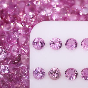 Zaffiro Rosa Naturale, Gemma Sciolta Rotonda 1.0-3.0mm, <span class=keywords><strong>Pietra</strong></span> <span class=keywords><strong>di</strong></span> Grado A+ con Prezzo Competitivo per Carato Direttamente dalla <span class=keywords><strong>Fonte</strong></span> - Product Image 3