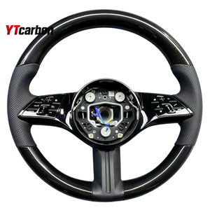 YTcarbon para Sprinter ESprinter <span class=keywords><strong>Evito</strong></span> 2024 + piezas de automóvil accesorios de Interior de coche volante de cuero negro brillante personalizado - Product Image 5