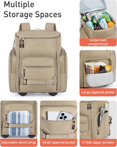 Mochila Nevera con Ruedas, Impermeable y Aislada, para Playa, con Asa, para Exteriores - Product Image 1