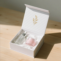 Boîte Cadeau Luxe Personnalisée en Velours pour Parfum, Huile Essentielle, Sérum Soin Peau, Boîte d'Emballage Recyclée pour Cosmétiques en Papier