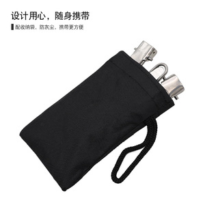 Ensemble de couteau, fourchette et cuillère pliants en acier inoxydable, vaisselle de camping portable, trois pièces, ustensiles de voyage légers - Product Image 3