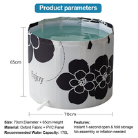 Baignoire pliable de haute qualité personnalisable avec couvercle, en PVC, multicouche, robuste, indéformable, capacité de 170 L