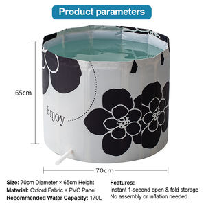 <span class=keywords><strong>Baignoire</strong></span> pliable de haute qualité personnalisable avec couvercle, en PVC, multicouche, robuste, indéformable, capacité de 170 L - Product Image 2