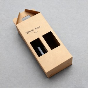 Individuelles Logo Digitaldruck Weinbox Recycelbare Bier-Pint Wein-Geschenkbox <span class=keywords><strong>2</strong></span>-Flaschen Wein-Hängebox - Product Image 2