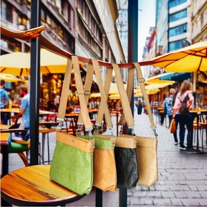 Custom Eco-friendly Recycled Waterproof Crossbody Reusable Heavy-duty Rip-stop Kraft Paper Tote Bag Zipper Open Bohemian Fashion - Product Image 5