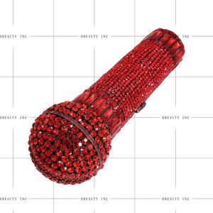 Pochette de soirée unique pour femme avec microphone en strass, sac à main scintillant pour soirée et fête - Product Image 3