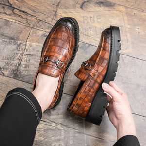 Mocassins plats en cuir véritable pour hommes, chaussures habillées à enfiler, respirantes, souples, confortables, classiques, élégantes, de qualité supérieure, vente en gros - Product Image 2