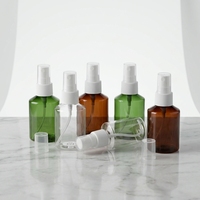 Flacon pulvérisateur vide portable en PET ambré de 50 ml, 100 ml, 150 ml, 200 ml pour voyage, conteneur de désodorisant ambré