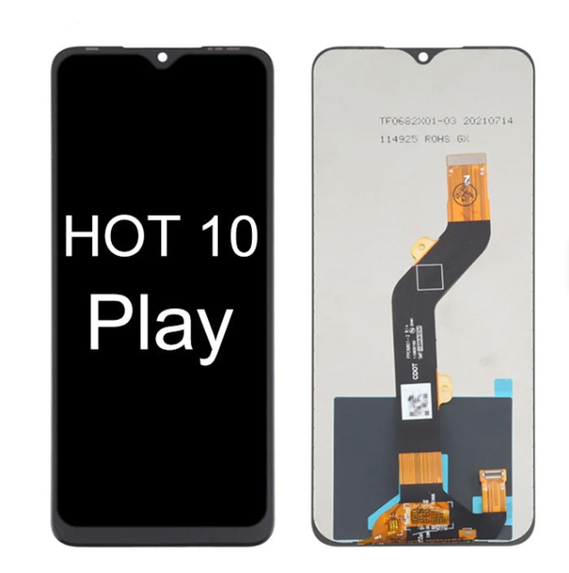 ASSELTE for Infinix Hot 10 Play X688C X688B LCD Screen Digitizer Full Assembly With3-Year Warranty
