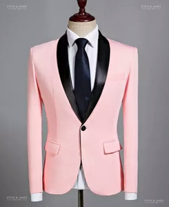 Áo Vest Tuxedo Một Nút Cho Nam, Áo Blazer Bó Sát Trang Trọng Cho Đám Cưới - Product Image 5