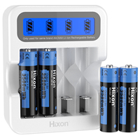 Chargeur de batterie au lithium USB Hixon 1,5 V AA/AAA, sortie portable, compatible prise AU, électronique fabriqué en Chine