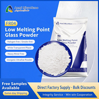 Frit de verre à bas point de fusion à base de phosphate céramifiable FR04 |   Adoucissant 810C |   Fondage total 1190C |   pour ignifugeant