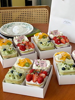Boîte à gâteaux mousse personnalisable à quatre compartiments, 4, 6 ou 9 unités, boîte de pique-nique, emballage transparent pour snacks