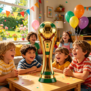Trofeo de Fútbol de Metal de Lujo Personalizado de 25 cm, Estilo <span class=keywords><strong>Copa</strong></span> Mundial 2026, Premio de Fútbol con Caja de Cuero, Regalos de Bienvenida con Grabado Láser - Product Image 6