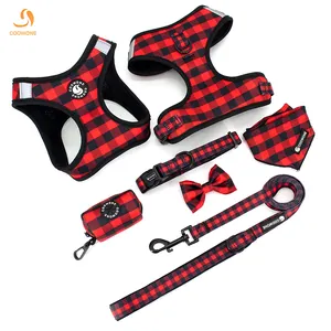 Reflecterende Hondentuig Neopreen Harnas Set Voor Hondenriem En Halsband Harnas Para Perros Correas Para Perros