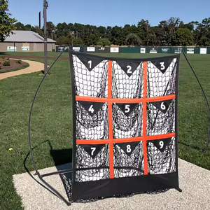<span class=keywords><strong>9</strong></span>-Bolsillo de béisbol Softball <span class=keywords><strong>Pitching</strong></span> Strike Zone Target Batting <span class=keywords><strong>Net</strong></span> con respaldo para golpear la práctica de bateo de captura - Product Image 2