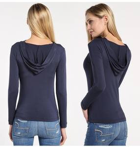 เสื้อยืดมีฮู้ดแขนยาวสำหรับผู้หญิง,เสื้อยืดมีฮู้ดแขนยาวผื่นคันเนื้อนิ่มบางสำหรับผู้หญิงเสื้อยืดมีฮู้ดขนาดใหญ่พิเศษ2022 - Product Image 3