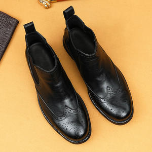 Cuir de cheval de haute qualité pour homme, fabriqué à la main, en cuir véritable, style rétro, décontracté, pour les affaires, avec lacets, pour la cheville - Product Image 3