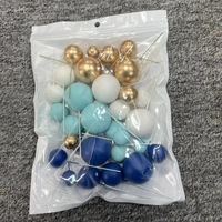Décorations de Noël, fausses boules de 2 cm, 2,5 cm, 3 cm, 4 cm, fausses boules pailletées pour la décoration de gâteaux