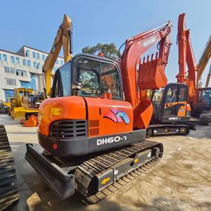 รถขุดดินมือสอง Doosan DH60-7 ขนาด 6 ตัน บุ้งกี๋ 0.2 ลูกบาศก์เมตร ราคาถูก เครื่องจักรก่อสร้าง ปั๊มไฮดรอลิก มอเตอร์ - Product Image 1