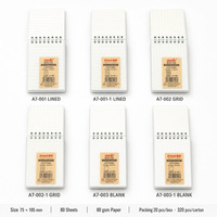 Carnet à spirale A7 PP 75x105mm 80GSM 80 feuilles Couverture transparente Reliure supérieure Mini bloc-notes 320 pièces/carton Vente en gros