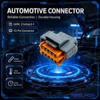 Connecteurs de boîtier de prise automobile étanches Reelhon 7108CA-1.5-21 en laiton et nylon à 10 broches pour faisceau de câbles
