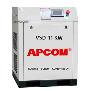 Compressor de ar 15hp 11kw apcom, compressor de ar industrial de 220v monofásico 60hz