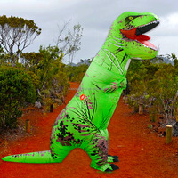 Costume de mascotte de dinosaure géant pour adultes Dinosaure T-rex gonflable pour Halloween Carnaval Événements