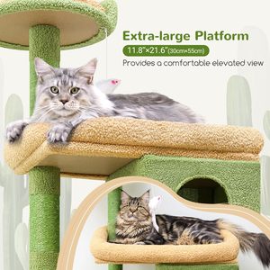 Arbres à <span class=keywords><strong>chat</strong></span> robustes Starmoon pour chats de grande taille, <span class=keywords><strong>arbre</strong></span> à <span class=keywords><strong>chat</strong></span> robuste de 72 pouces pour chats de grande taille, hamac - Product Image 3