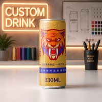 Boisson Énergisante Personnalisée OEM Prête à Boire, Saveur Jus de Fruits, Fonctionnelle, Enrichie en Taurine et Vitamines, en Canettes 250ml