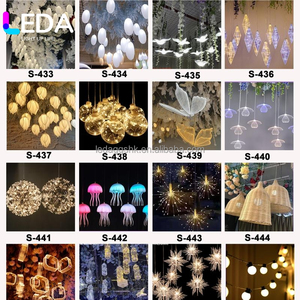 ไฟประดับเพดานงานปาร์ตี้ LEDA รูปทรงดอกลิลลี่สีขาว ไฟ LED PP 6 กลีบ สำหรับงานแต่งงาน - Product Image 6