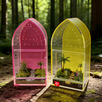 Terrarium en acrylique pré-assemblé gothique ultra-transparent, étanche et sans jointure pour reptiles/aroïdes
