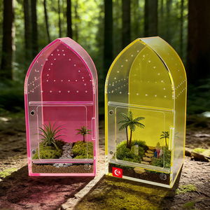 Terrarium en acrylique pré-assemblé gothique ultra-transparent, étanche et sans jointure pour reptiles/aroïdes - Product Image 2
