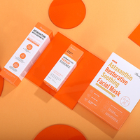 Masque facial en boue à l'astaxanthine et à la vitamine C pour OEM/ODM, nettoyage en profondeur, anti-acné, végétalien, en coton, pour le rajeunissement de la peau