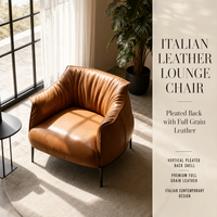 Moderner Minimalistischer Echtleder-Einzelsessel Komfortabler Wohnzimmer-Möbel Freizeit-Lounge Akzent-Sessel