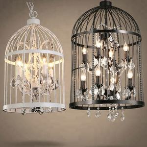 Restoran Birdcage avize klasik ışık kristal aydınlatma kuş kafesi avizeler tavanda asılı  aydınlatma armatürü CZ2510/4 - Product Image 2