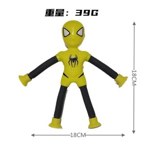 HY2 <span class=keywords><strong>Spot</strong></span> Flexible Bendable Spidermans Kids Distorted Deformation Doll Light up Suction Cup Spidermans Toys - Product Image 3