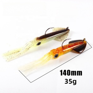 Hunthouse 14cm/36g Leurre de pêche souple luminescent à effet UV pour jigging, Leurre de pêche luminescent pour calamars <span class=keywords><strong>Mauler</strong></span> - Product Image 4