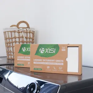 Vendita calda su misura eco-friendly biodegradabile lavaggio in polvere fogli di carta per il bucato per il bambino